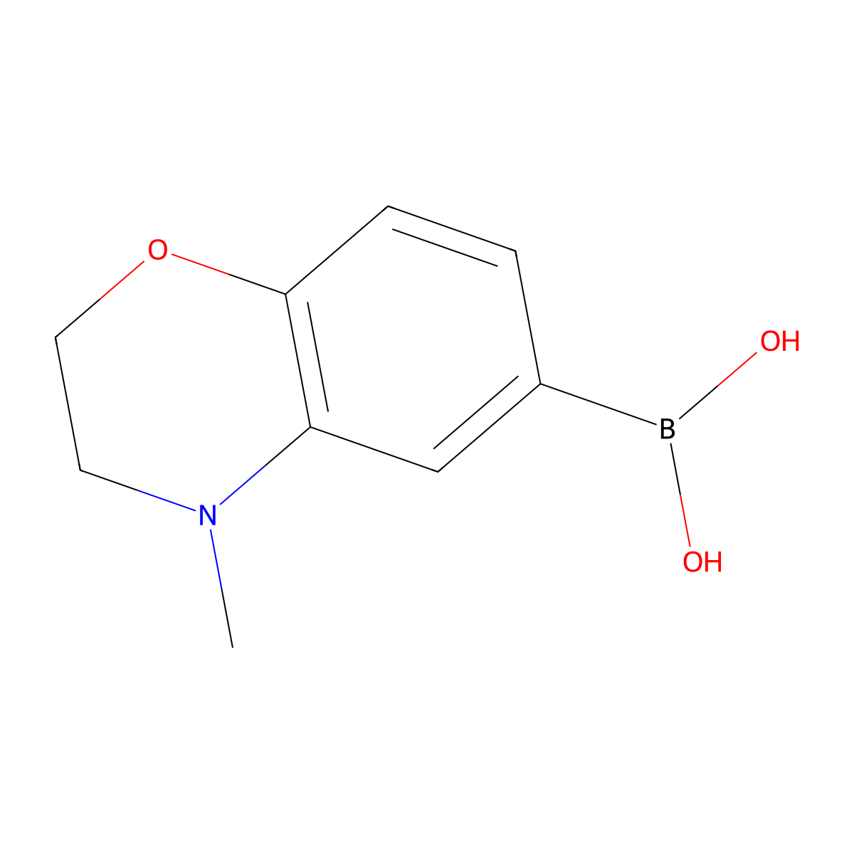 4-Methyl-2,3-dihydro-1,4-benzoxazine-6-boronic acid molecular structure, CAS 1015242-58-6