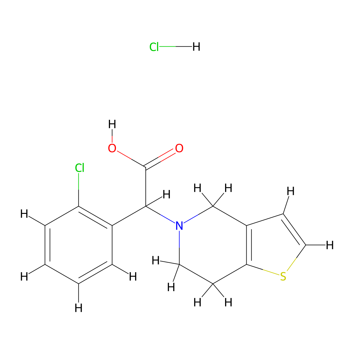 rac-Clopidogrel Carboxylic Acid Hydrochloride molecular structure, CAS 1015247-88-7