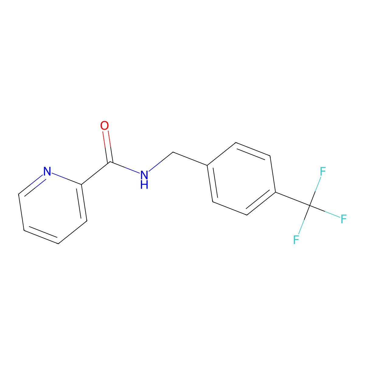 N-{[4-(Trifluoromethyl)phenyl]methyl}pyridine-2-carboxamide molecular structure, CAS 1015360-82-3