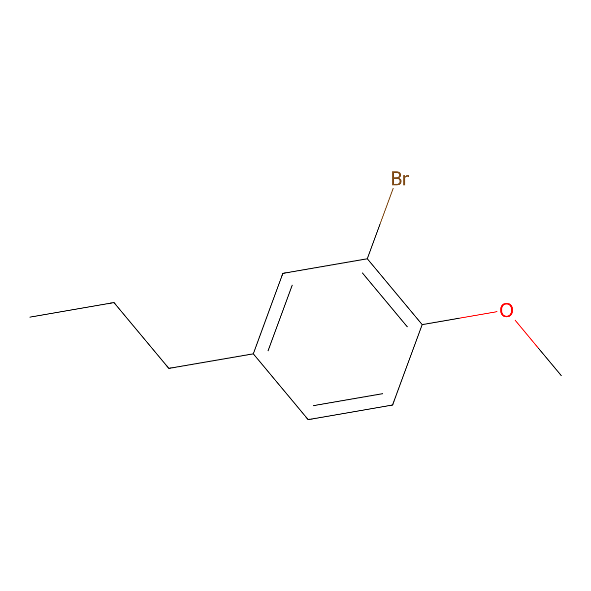 2-Bromo-1-methoxy-4-propylbenzene molecular structure, CAS 101538-30-1