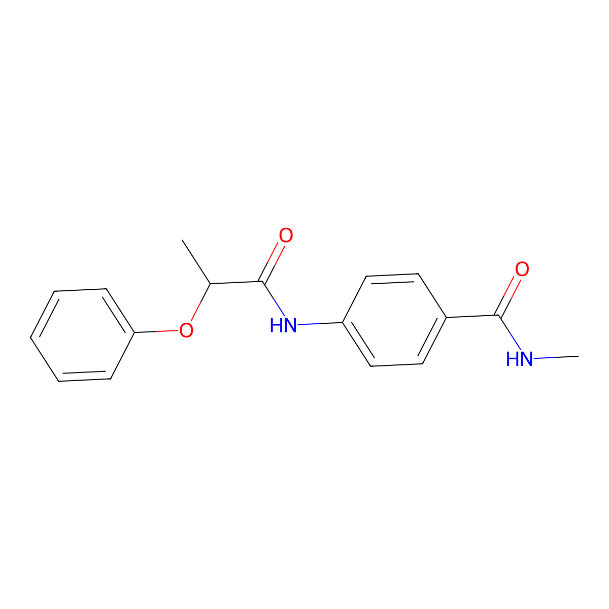 N-methyl-4-[(2-phenoxypropanoyl)amino]benzamide molecular structure, CAS 1015380-60-5