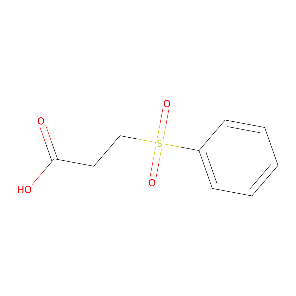 3-(Benzenesulfonyl)propanoic acid molecular structure, CAS 10154-71-9