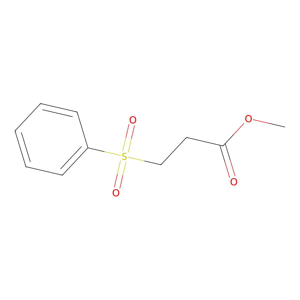 Methyl 3-(phenylsulfonyl)propionate molecular structure, CAS 10154-72-0