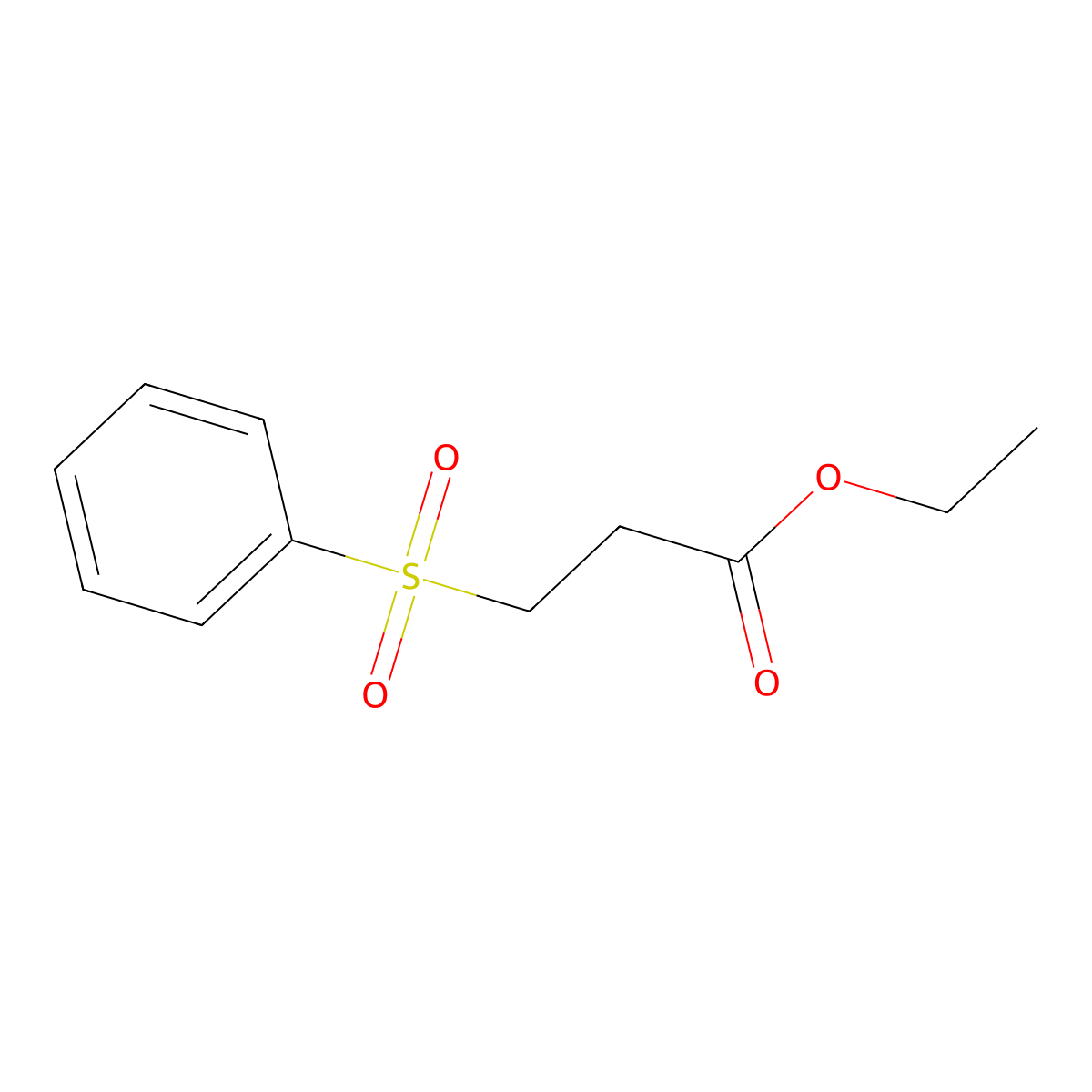 Ethyl 3-(phenylsulfonyl)propanoate molecular structure, CAS 10154-73-1