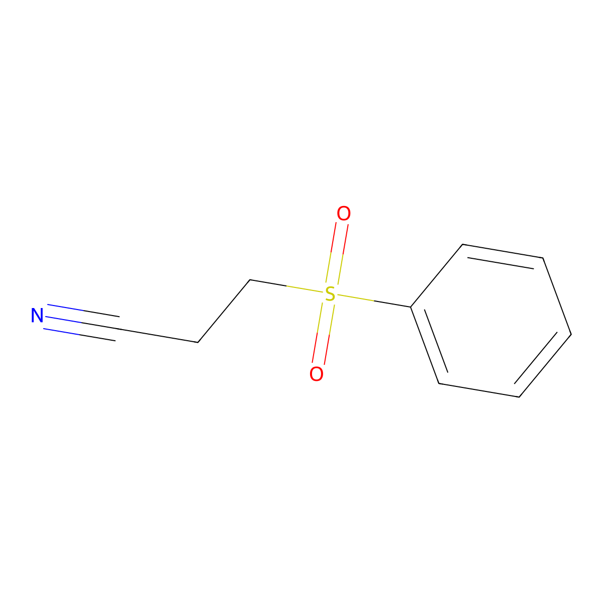 3-(Phenylsulphonyl)propiononitrile molecular structure, CAS 10154-75-3