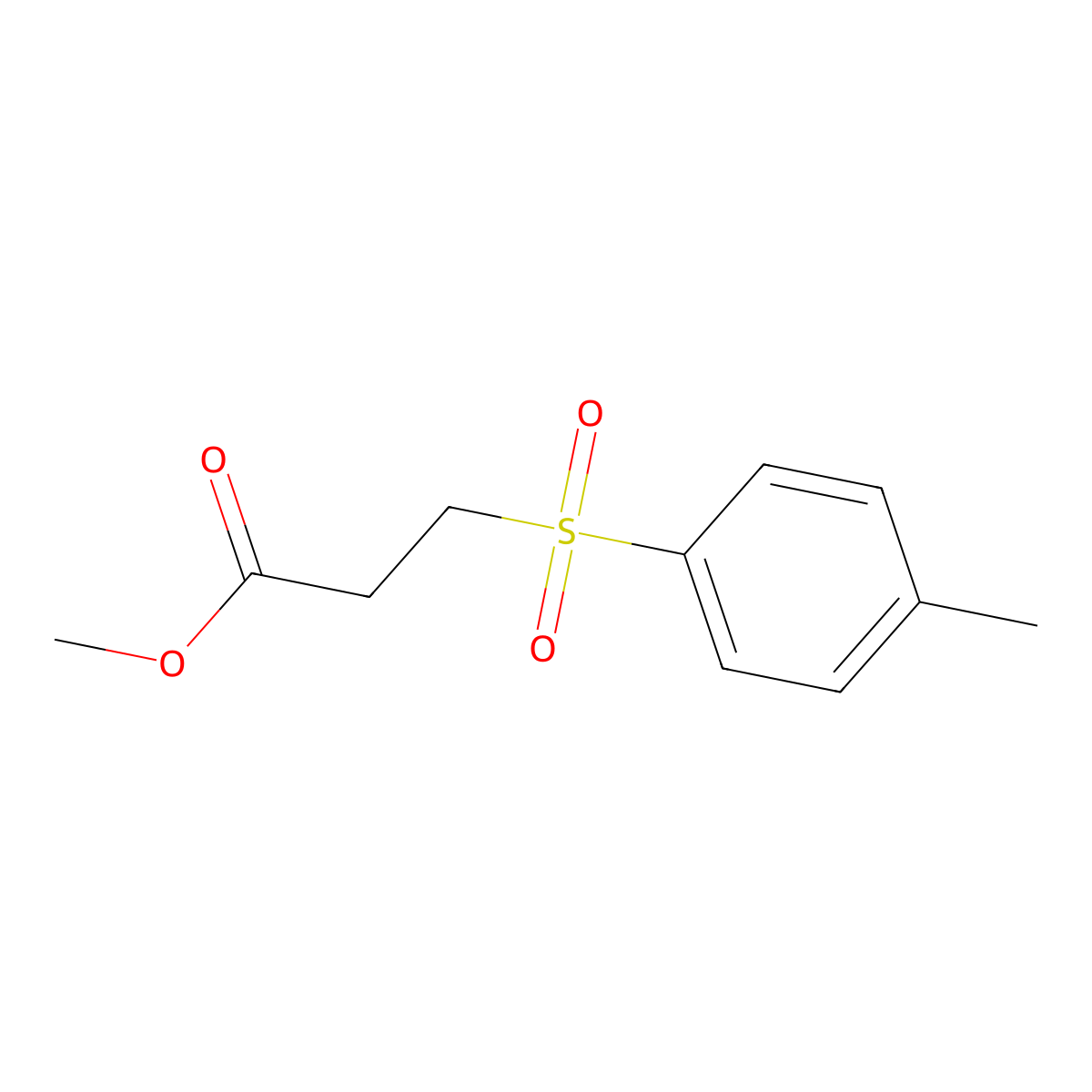 Methyl 3-(4-methylphenyl)sulfonylpropanoate molecular structure, CAS 10154-77-5