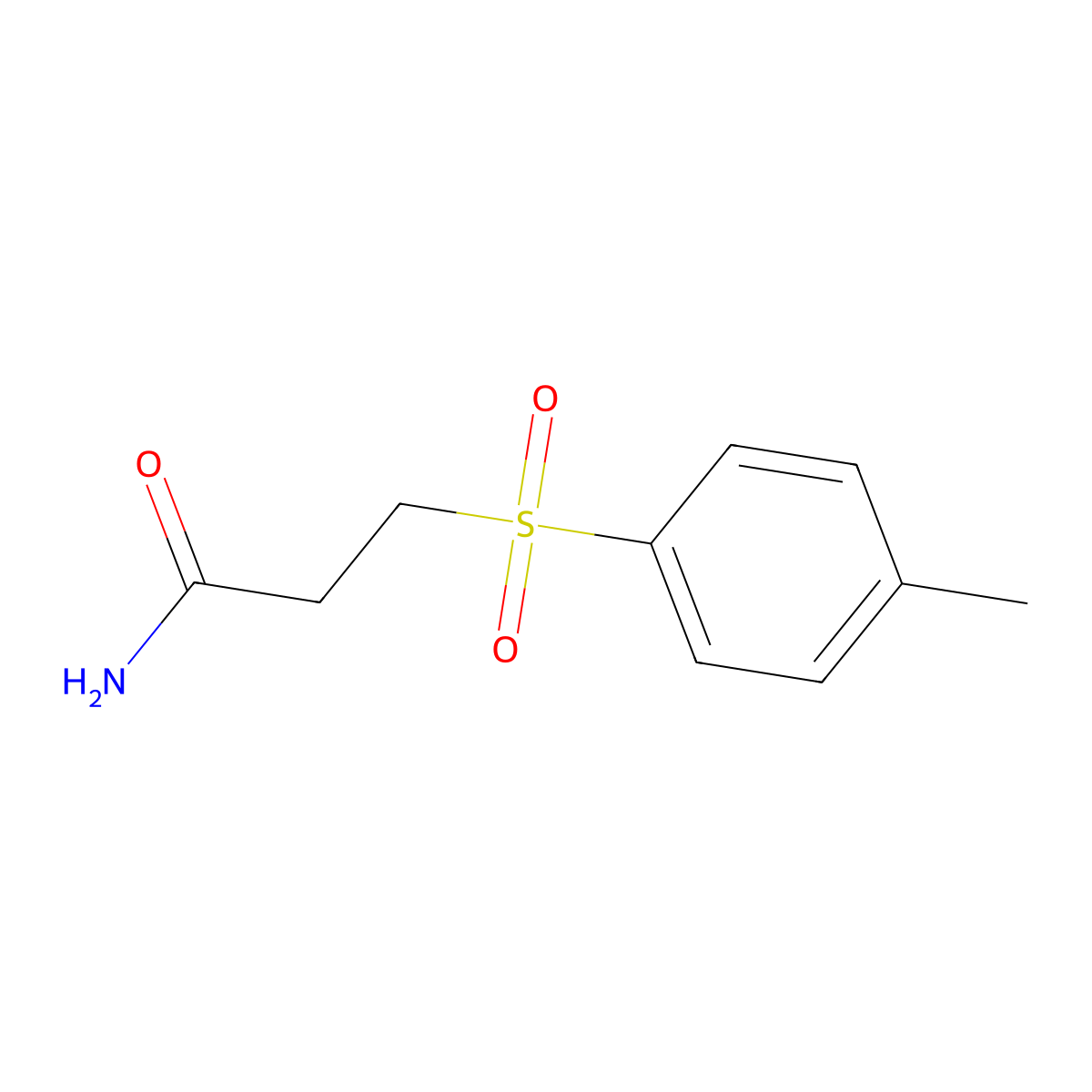 3-(4-Methylbenzenesulfonyl)propanamide molecular structure, CAS 10154-79-7