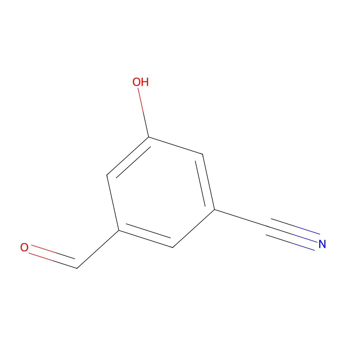 3-Formyl-5-hydroxybenzonitrile molecular structure, CAS 1015414-78-4