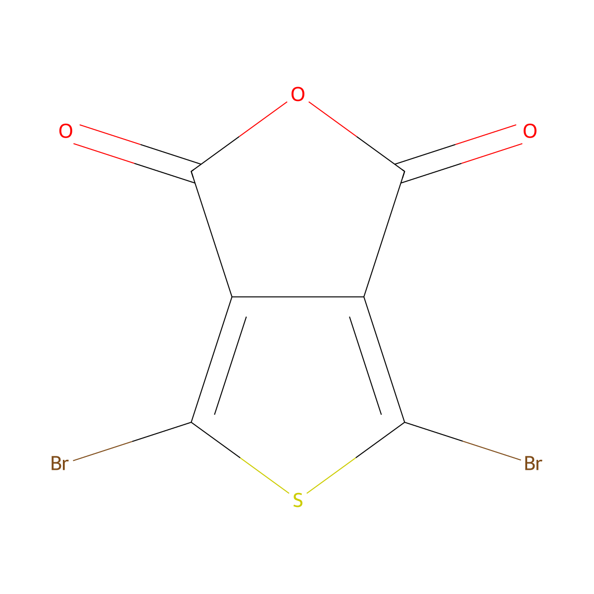 2,5-Dibromo-3,4-thiophenedicarboxylic Anhydride molecular structure, CAS 1015423-45-6