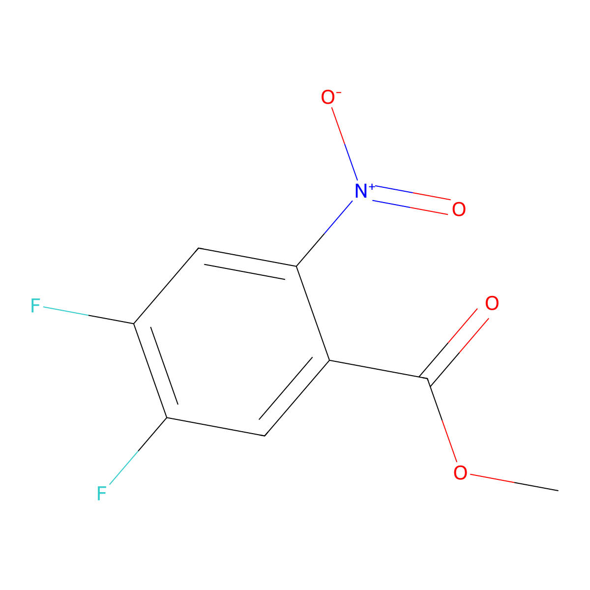 Methyl 4,5-difluoro-2-nitrobenzoate molecular structure, CAS 1015433-96-1