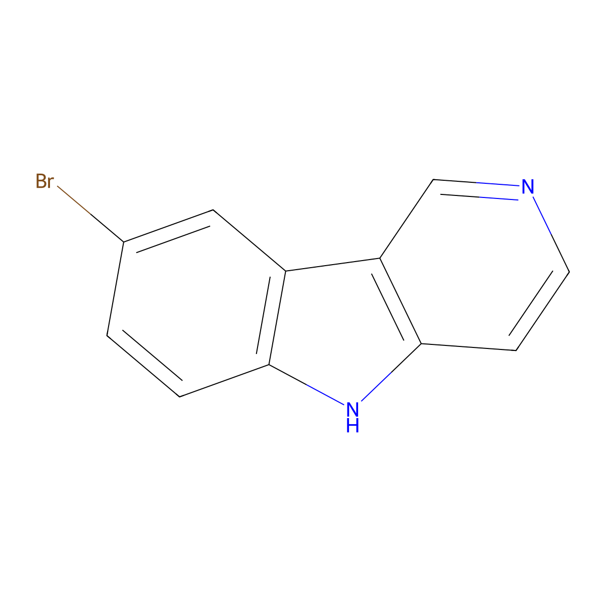 8-bromo-5H-pyrido[4,3-b]indole molecular structure, CAS 1015460-56-6