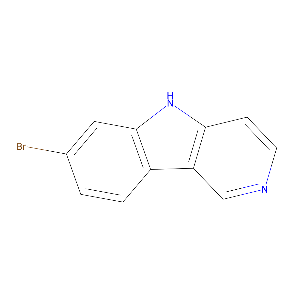 7-Bromo-5H-pyrido(4,3-b)indole molecular structure, CAS 1015460-59-9