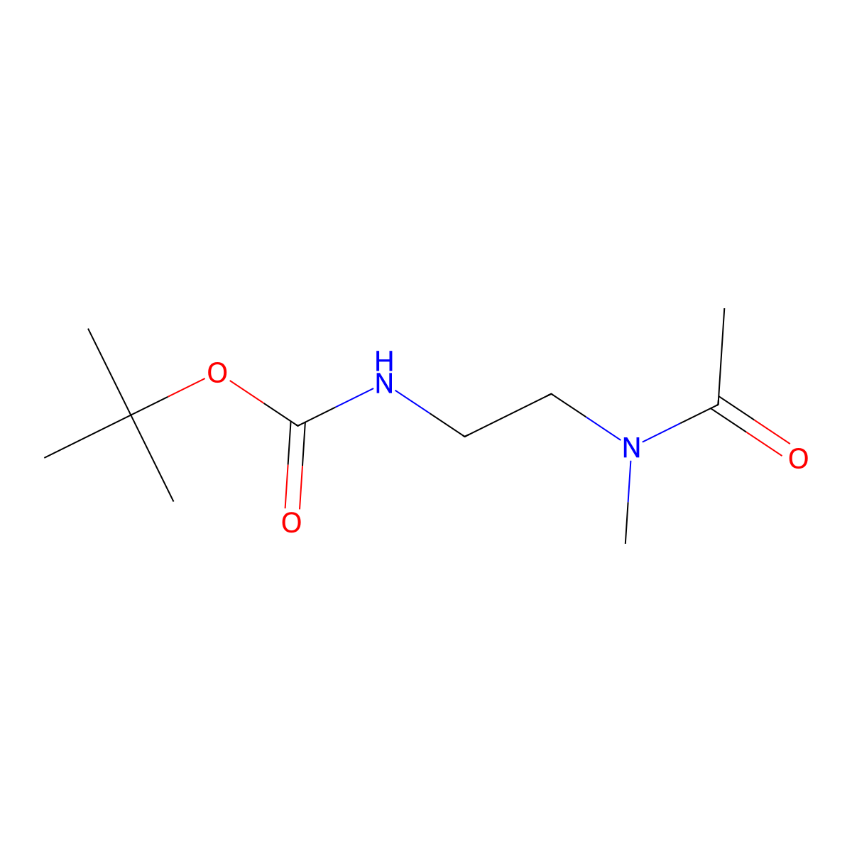 tert-Butyl (2-(N-methylacetamido)ethyl)carbamate molecular structure, CAS 1015476-57-9