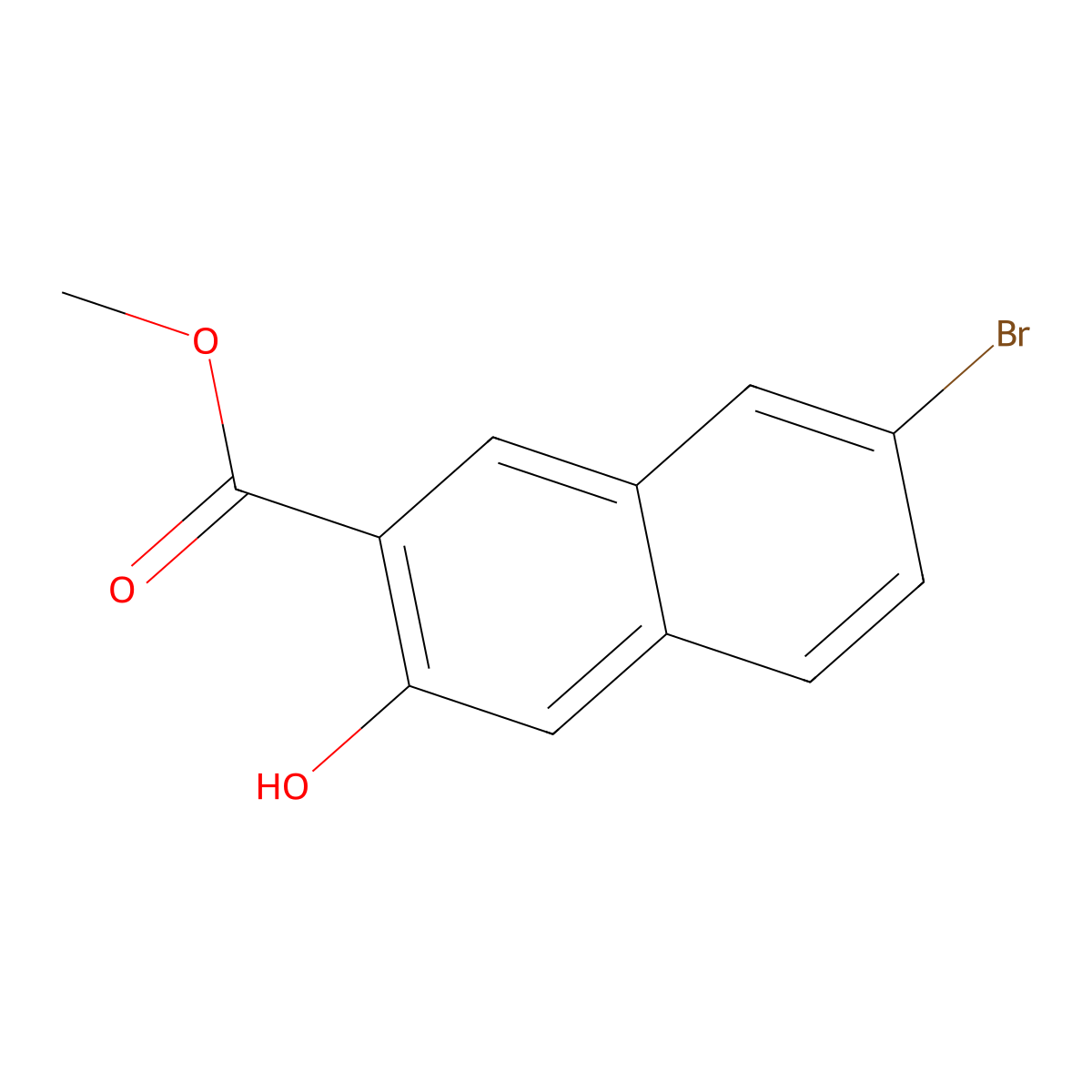 Methyl 7-bromo-3-hydroxy-2-naphthoate molecular structure, CAS 10155-36-9