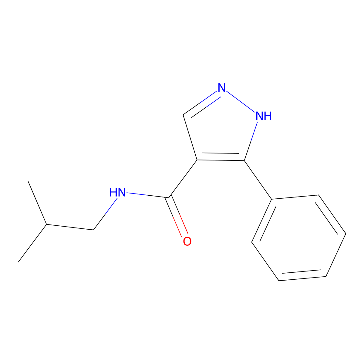 n-Isobutyl-3-phenyl-1h-pyrazole-4-carboxamide molecular structure, CAS 1015515-13-5