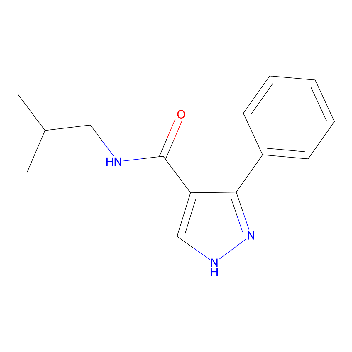 n-Isobutyl-3-phenyl-1h-pyrazole-4-carboxamide molecular structure, CAS 1015515-13-5