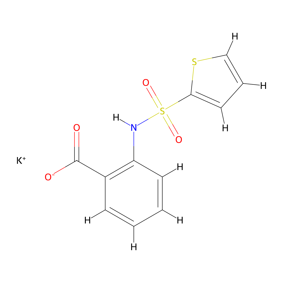 Potassium 2-(thiophene-2-sulfonamido)benzoate molecular structure, CAS 1015533-79-5