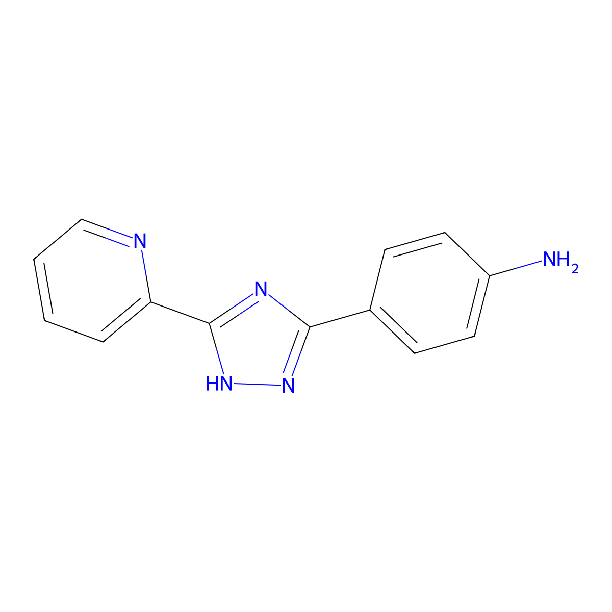 4-[5-(Pyridin-2-yl)-1H-1,2,4-triazol-3-yl]aniline molecular structure, CAS 1015534-79-8