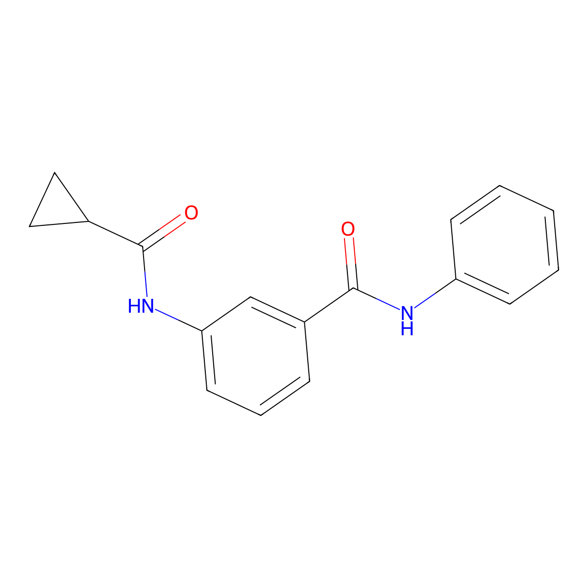 3-[(cyclopropylcarbonyl)amino]-N-phenylbenzamide molecular structure, CAS 1015536-79-4
