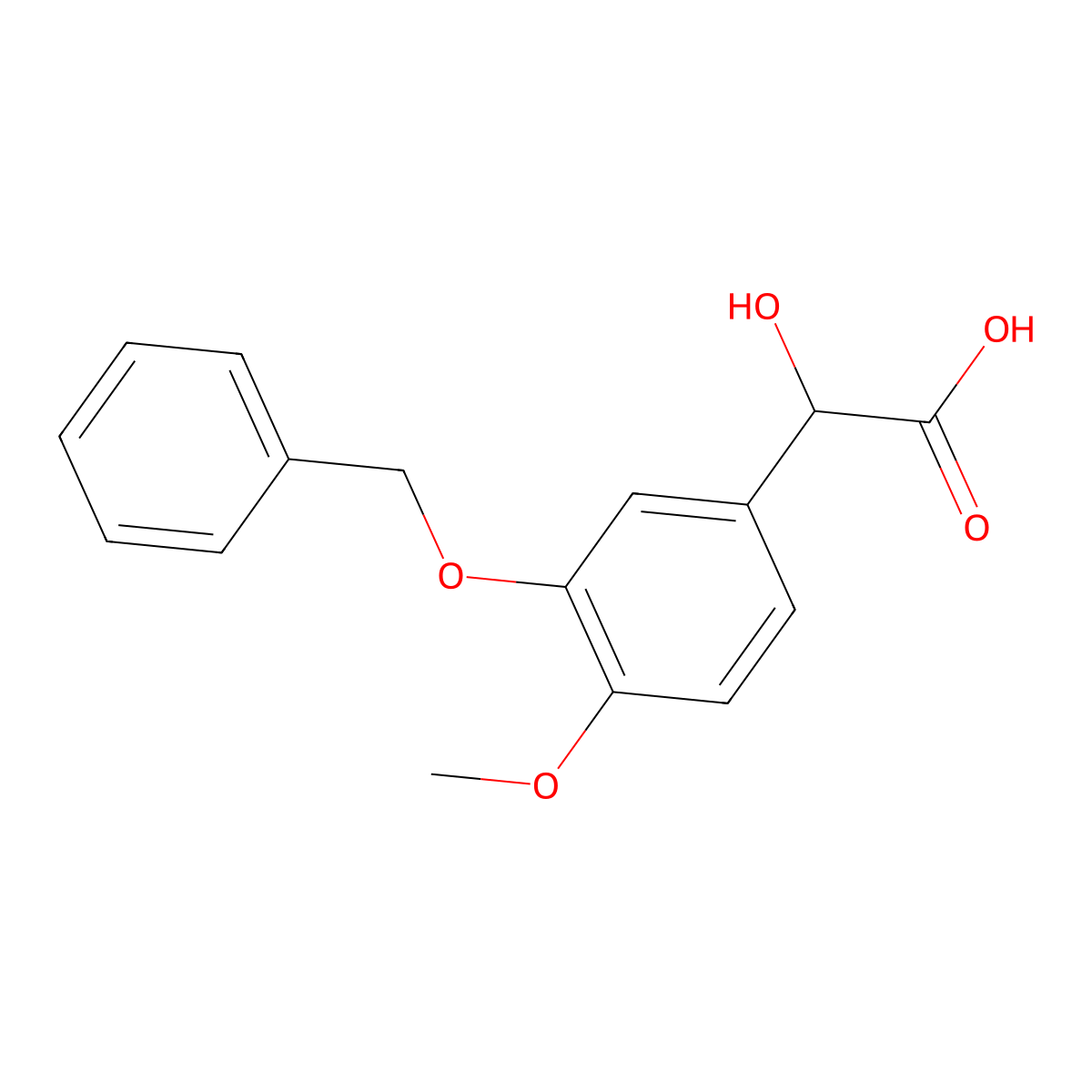 2-[3-(Benzyloxy)-4-methoxyphenyl]-2-hydroxyacetic acid molecular structure, CAS 1015539-14-6