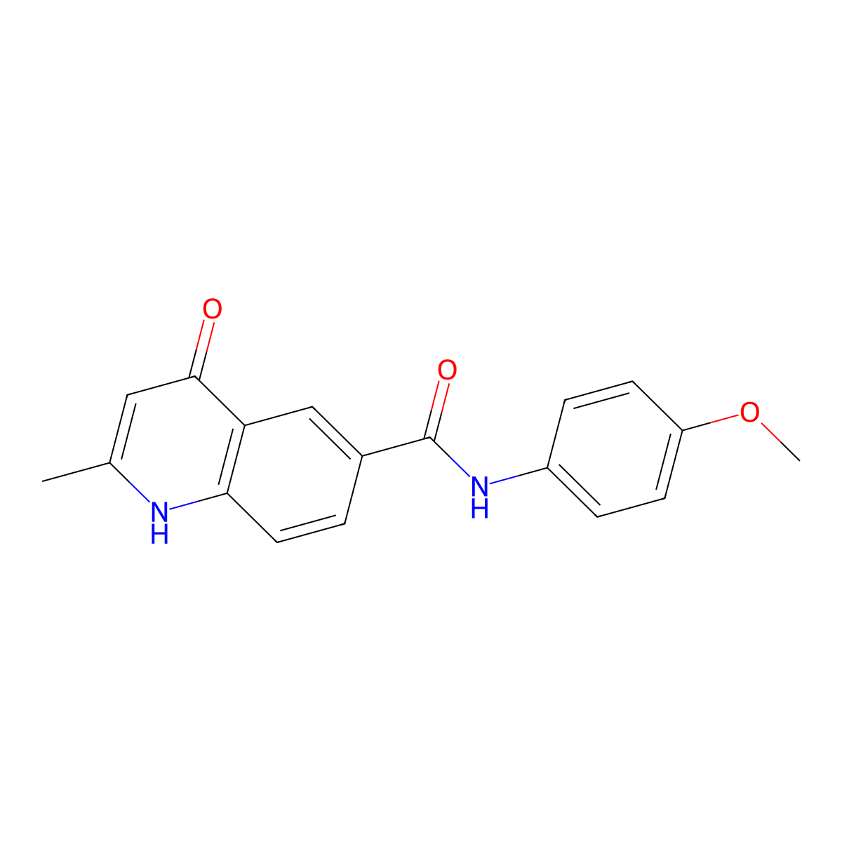 N-(4-methoxyphenyl)-2-methyl-4-oxo-1,4-dihydroquinoline-6-carboxamide molecular structure, CAS 1015559-79-1