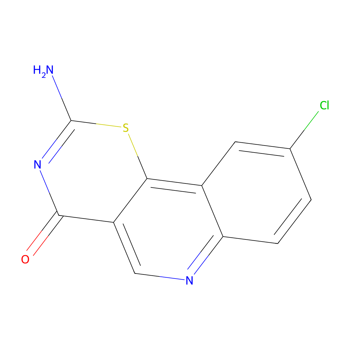 2-amino-9-chloro-4H-[1,3]thiazino[5,6-c]quinolin-4-one molecular structure, CAS 1015560-19-6