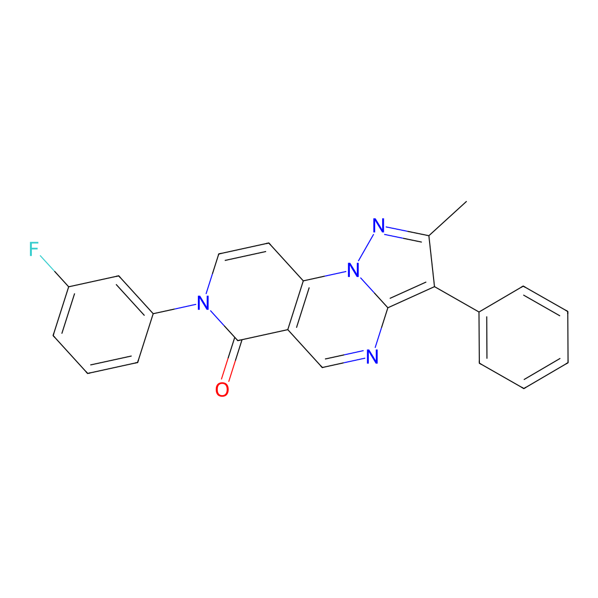 7-(3-fluorophenyl)-2-methyl-3-phenylpyrazolo[1,5-a]pyrido[3,4-e]pyrimidin-6(7H)-one molecular structure, CAS 1015565-66-8