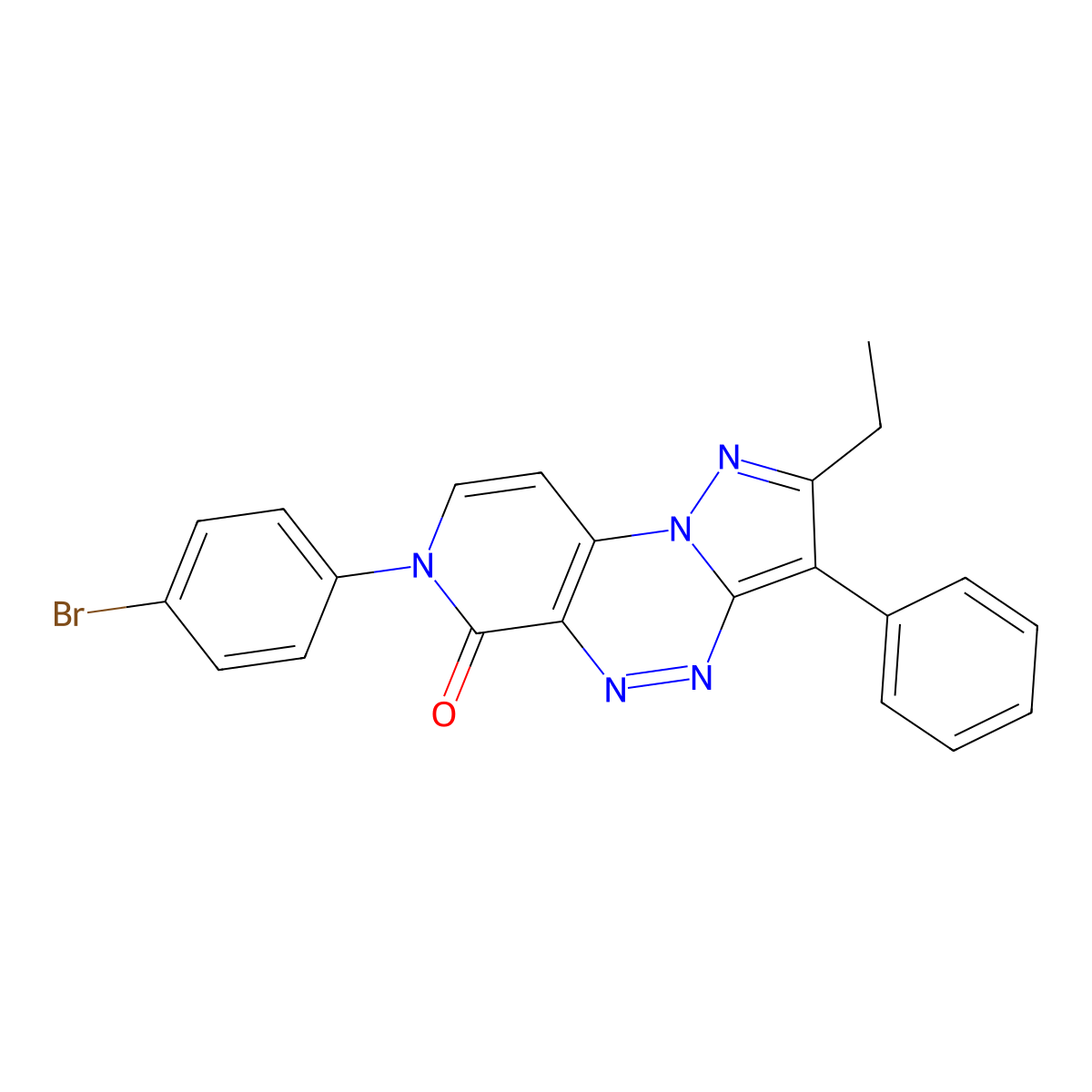 7-(4-bromophenyl)-2-ethyl-3-phenylpyrazolo[5,1-c]pyrido[4,3-e][1,2,4]triazin-6(7H)-one molecular structure, CAS 1015565-81-7