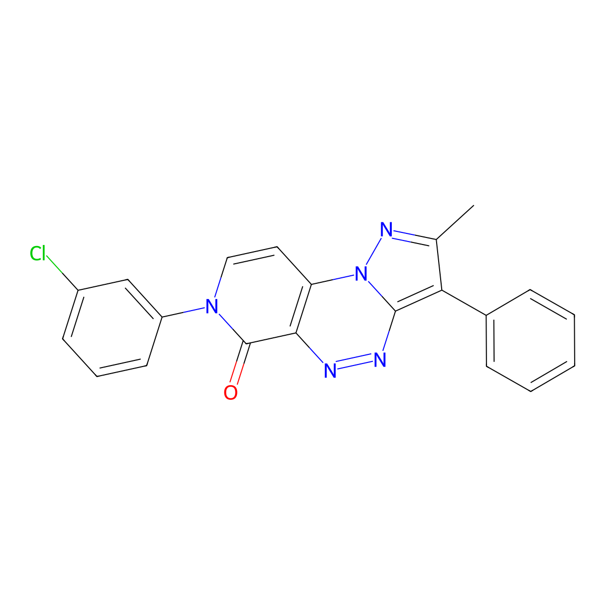 7-(3-chlorophenyl)-2-methyl-3-phenylpyrazolo[5,1-c]pyrido[4,3-e][1,2,4]triazin-6(7H)-one molecular structure, CAS 1015567-12-0