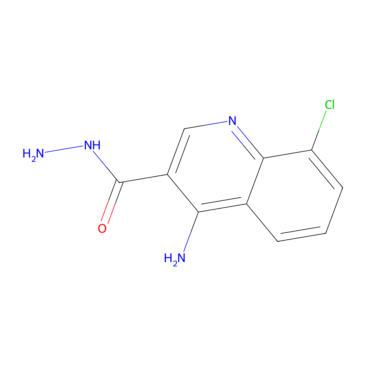 4-Amino-8-chloroquinoline-3-carbohydrazide molecular structure, CAS 1015567-99-3