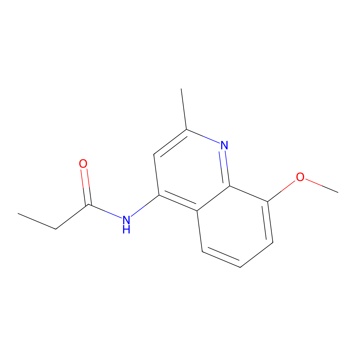 N-(8-Methoxy-2-methyl-quinolin-4-yl)-propionamide molecular structure, CAS 1015571-83-1