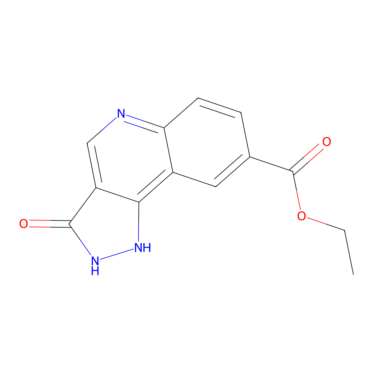 ethyl 3-oxo-2,3-dihydro-1H-pyrazolo[4,3-c]quinoline-8-carboxylate molecular structure, CAS 1015572-07-2
