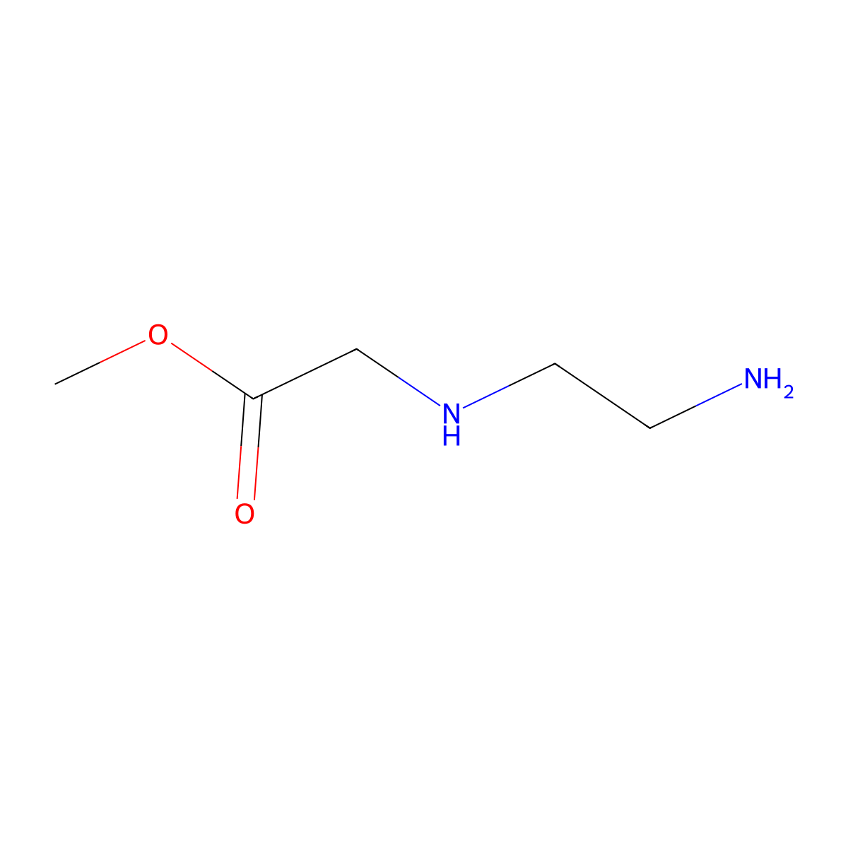 Methyl 2-(2-aminoethylamino)acetate molecular structure, CAS 101558-80-9