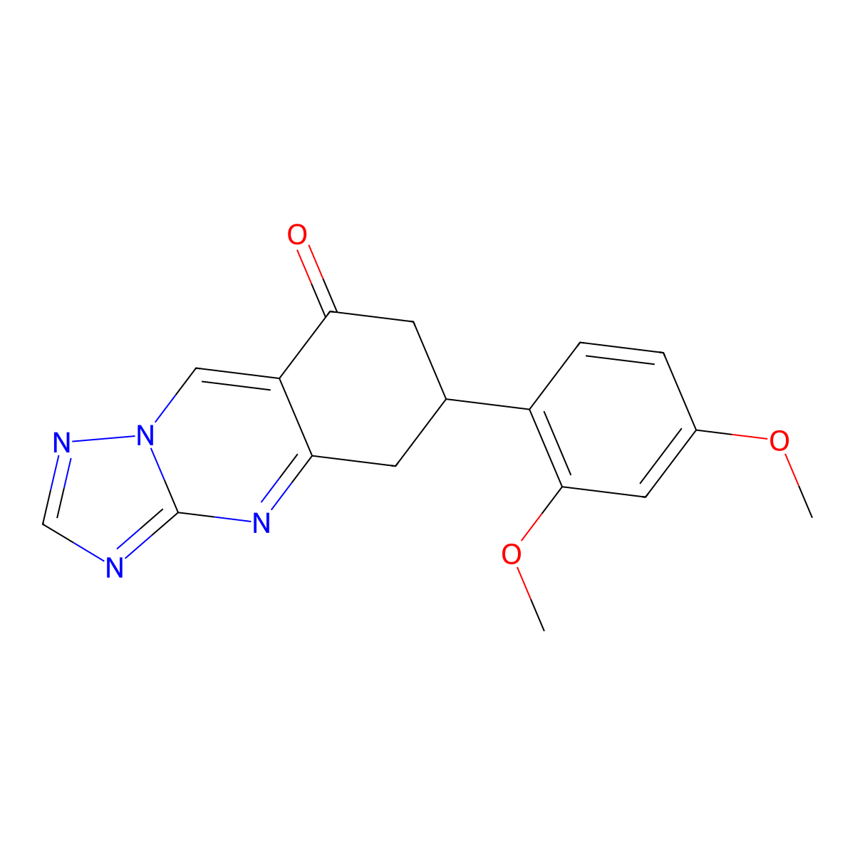 6-(2,4-dimethoxyphenyl)-6,7-dihydro[1,2,4]triazolo[5,1-b]quinazolin-8(5H)-one molecular structure, CAS 1015584-72-1