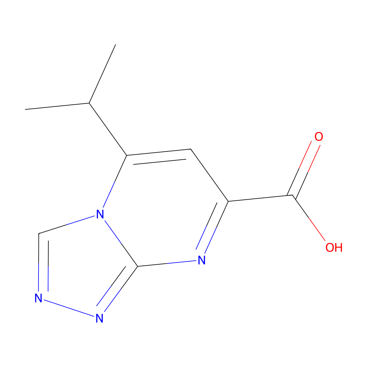 5-Isopropyl[1,2,4]triazolo[4,3-a]pyrimidine-7-carboxylic acid molecular structure, CAS 1015599-45-7