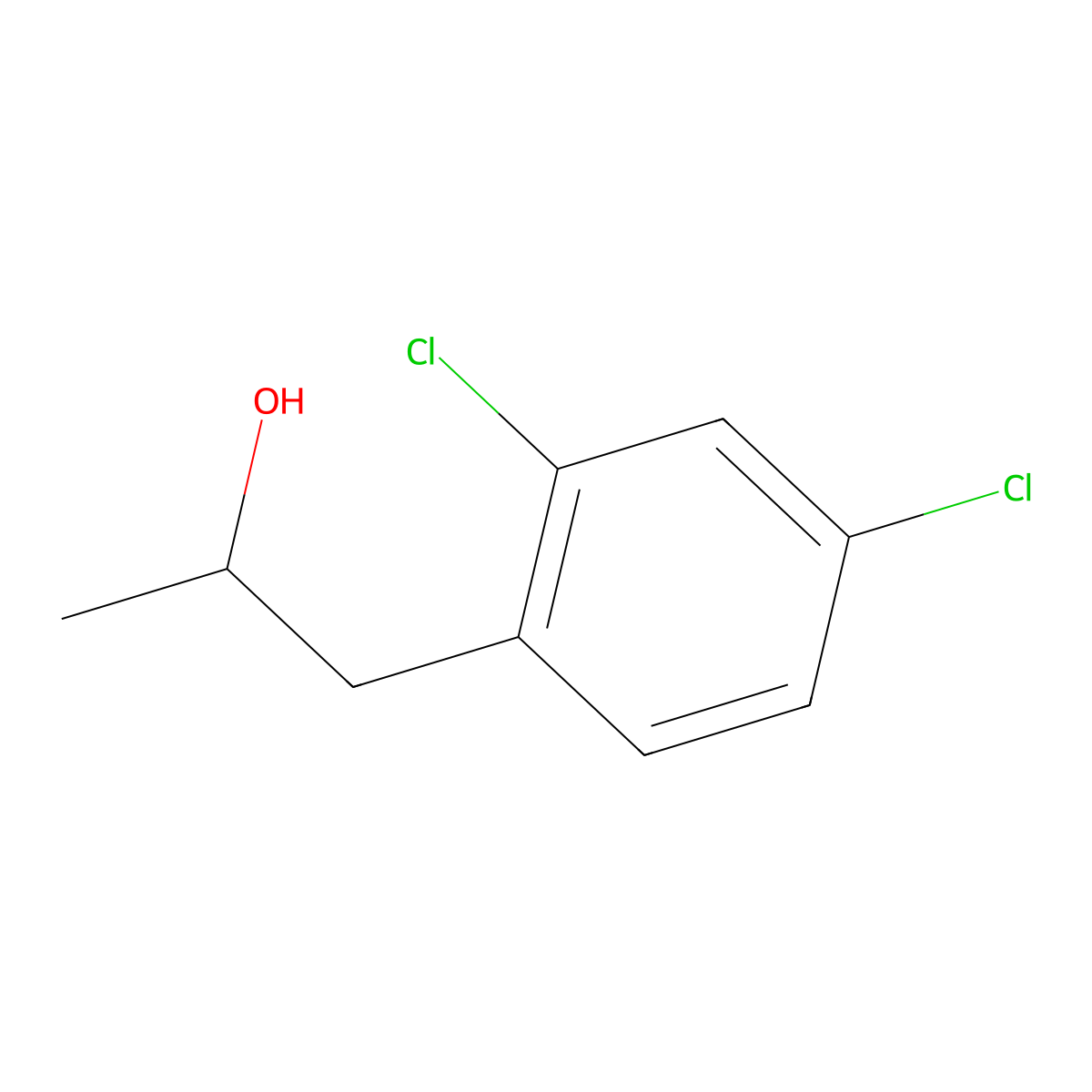 1-(2,4-Dichlorophenyl)propan-2-ol molecular structure, CAS 10156-20-4