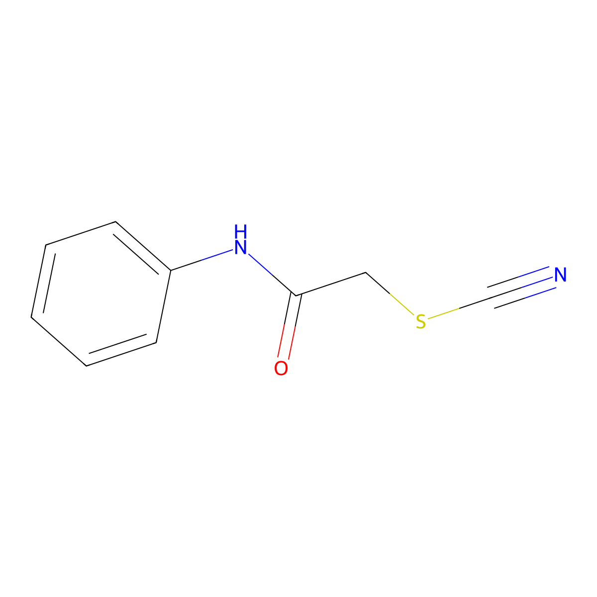 2-Anilino-2-oxoethyl thiocyanate molecular structure, CAS 10156-35-1