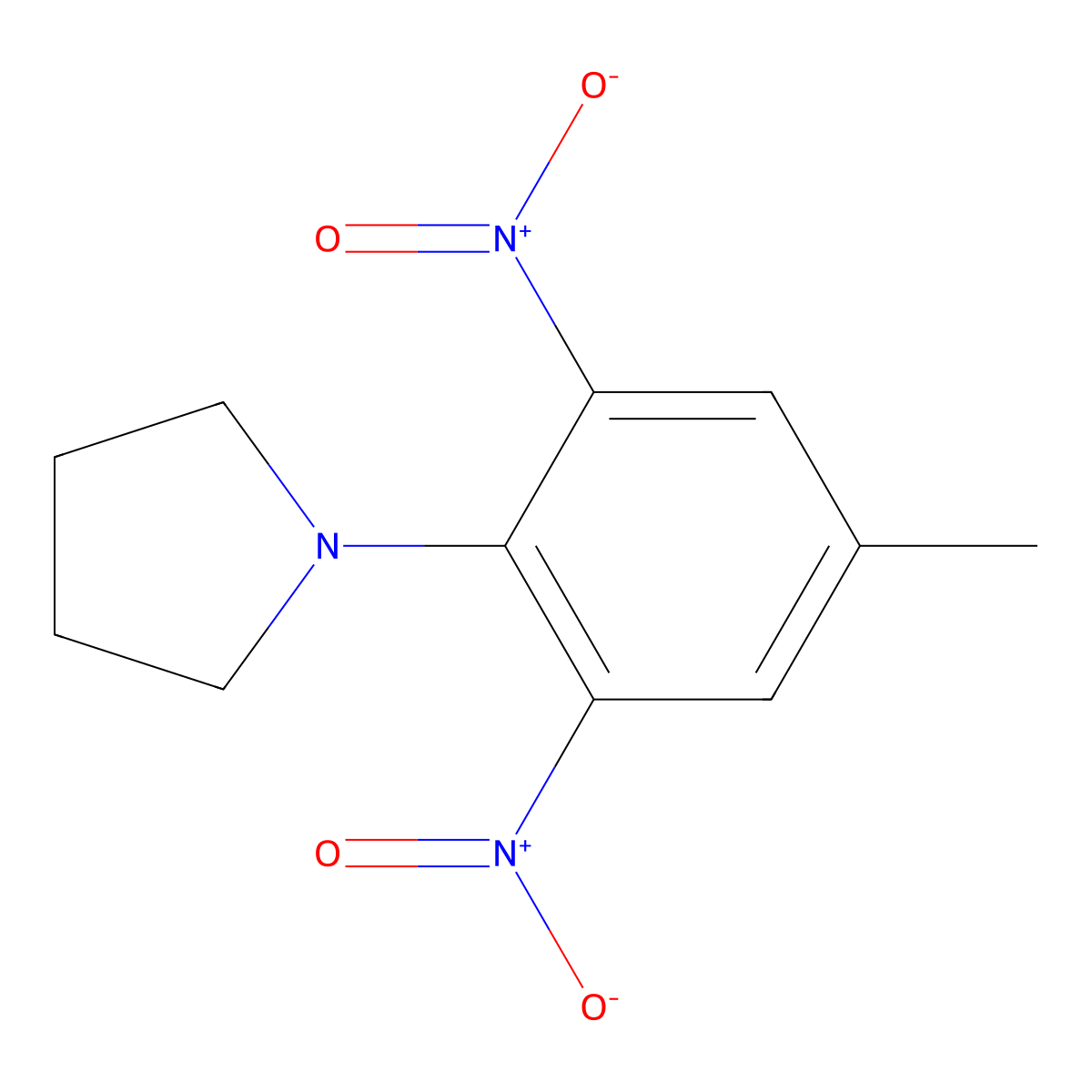 1-(4-Methyl-2,6-dinitrophenyl)pyrrolidine molecular structure, CAS 10156-63-5