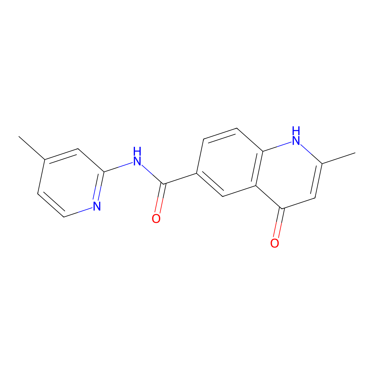 4-hydroxy-2-methyl-N-(4-methylpyridin-2-yl)quinoline-6-carboxamide molecular structure, CAS 1015604-94-0