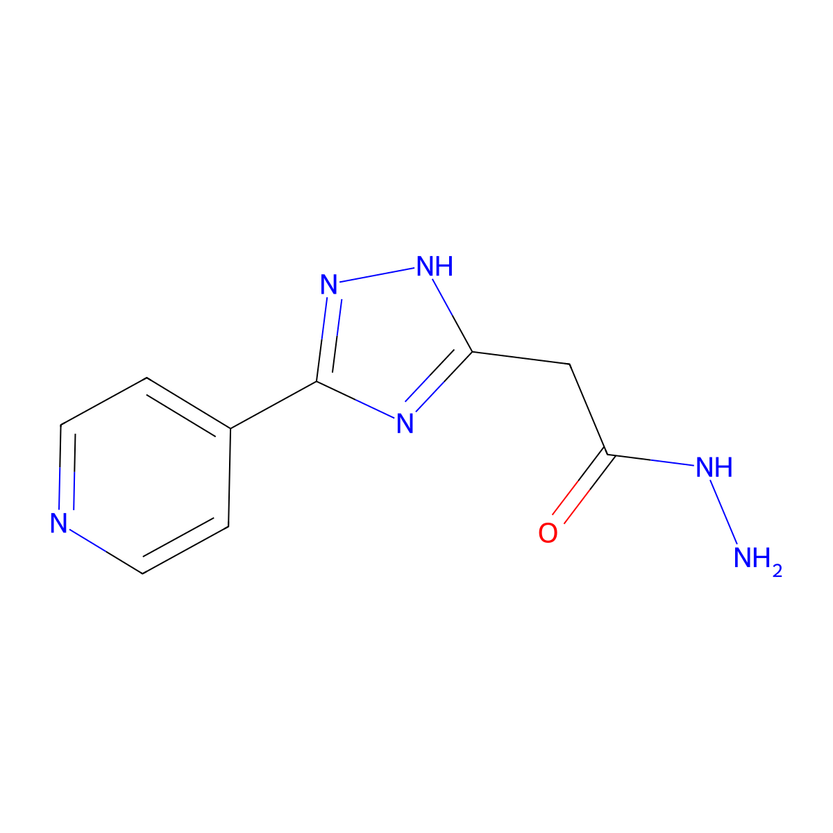 2-[3-(Pyridin-4-yl)-1H-1,2,4-triazol-5-yl]acetohydrazide molecular structure, CAS 1015605-16-9