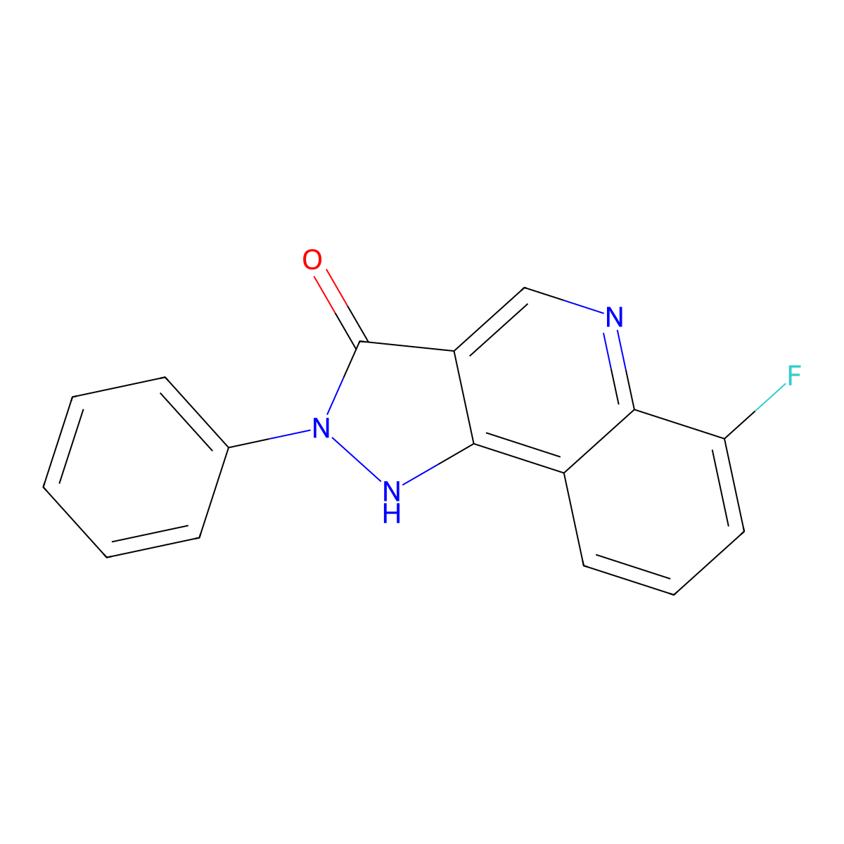 6-fluoro-2-phenyl-1H-pyrazolo[4,3-c]quinolin-3-one molecular structure, CAS 1015605-39-6
