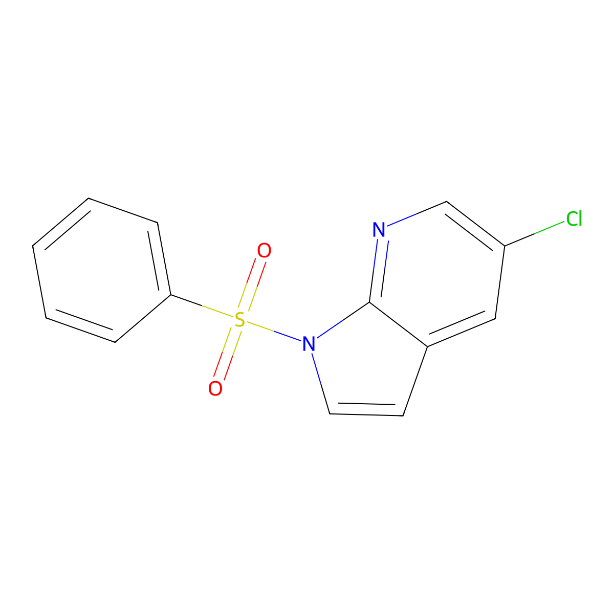 1-Benzenesulfonyl-5-chloro-1H-pyrrolo[2,3-b]pyridine molecular structure, CAS 1015608-87-3