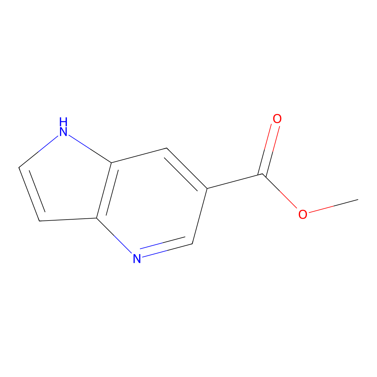 Methyl 1H-pyrrolo[3,2-b]pyridine-6-carboxylate molecular structure, CAS 1015609-11-6