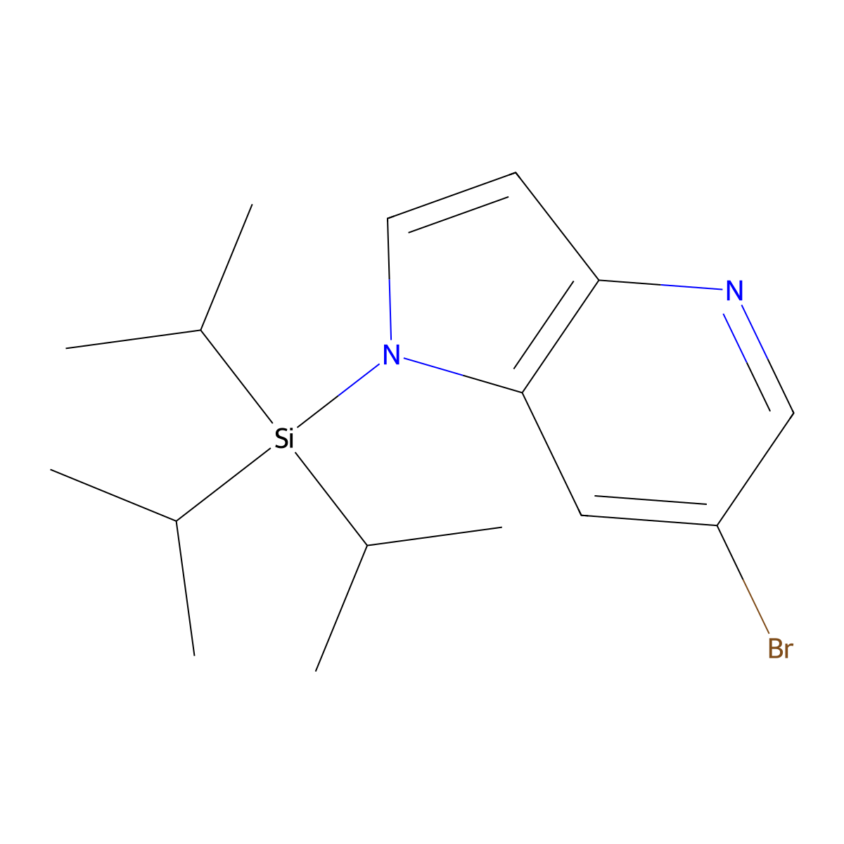 6-Bromo-1-(triisopropylsilyl)-1H-pyrrolo[3,2-b]pyridine molecular structure, CAS 1015609-27-4