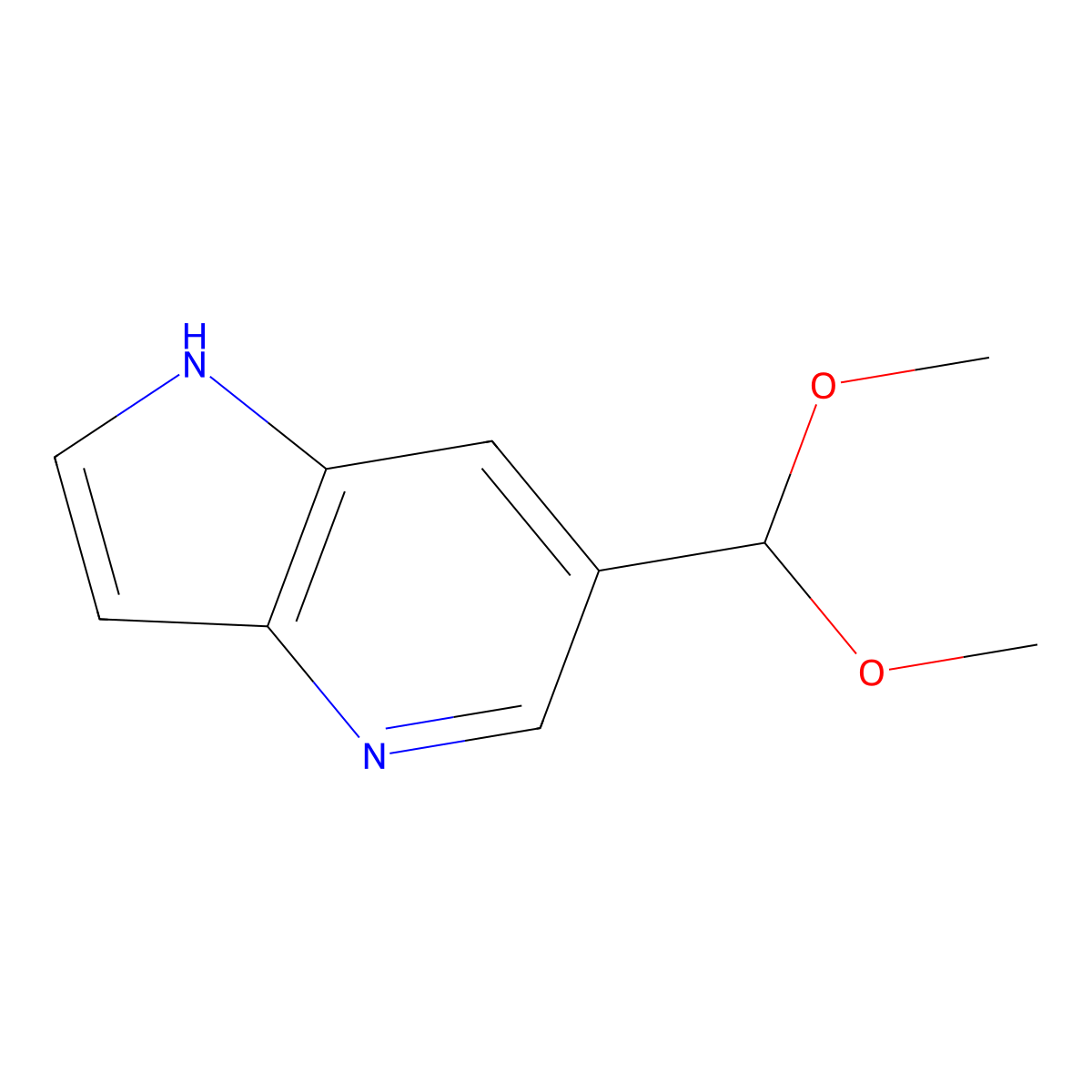 6-(Dimethoxymethyl)-1H-pyrrolo[3,2-b]pyridine molecular structure, CAS 1015609-43-4