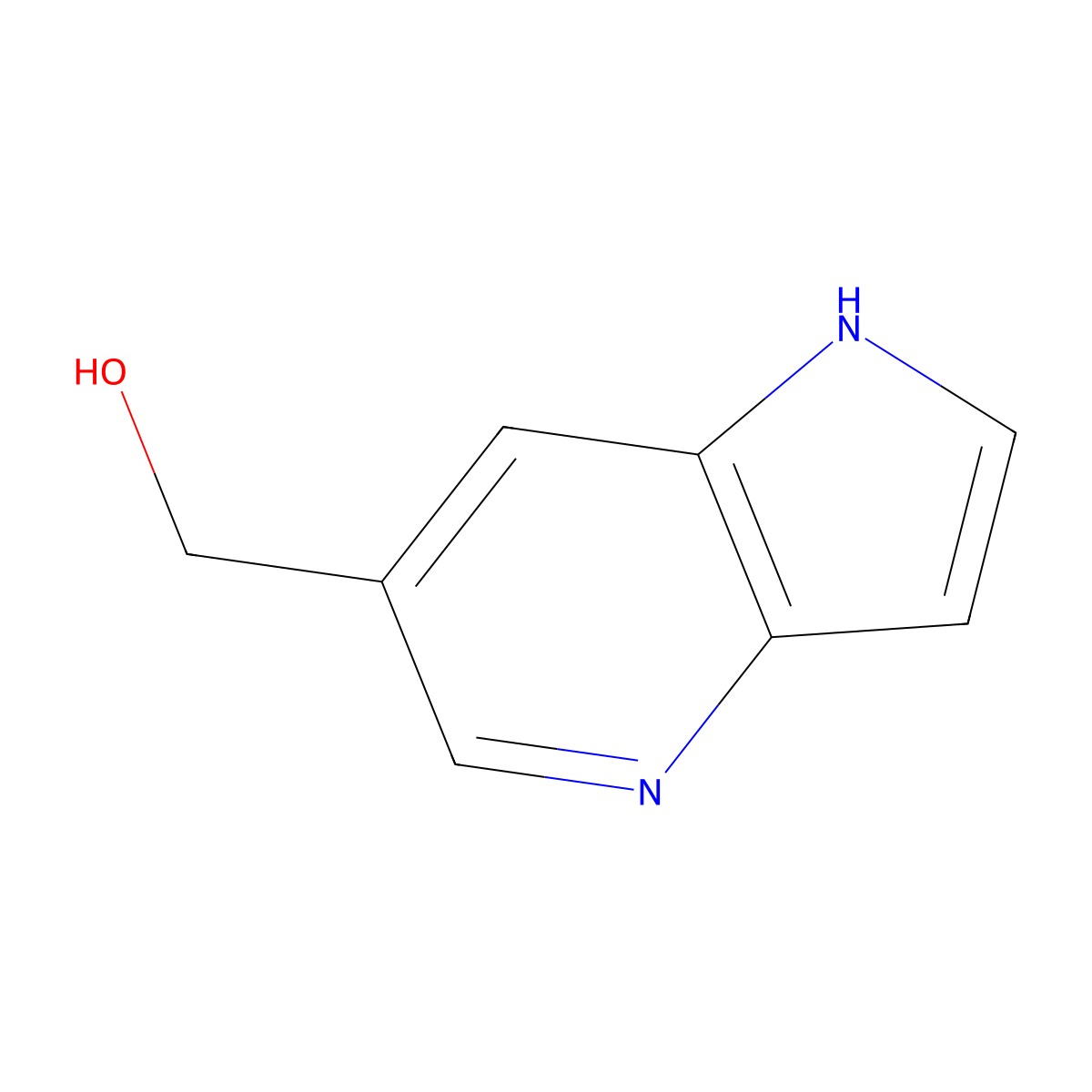 (1H-Pyrrolo[3,2-b]pyridin-6-yl)methanol molecular structure, CAS 1015609-51-4