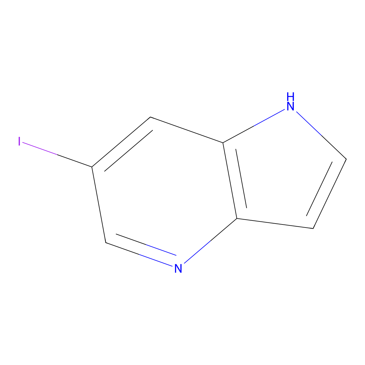 6-Iodo-1H-pyrrolo[3,2-b]pyridine molecular structure, CAS 1015609-75-2