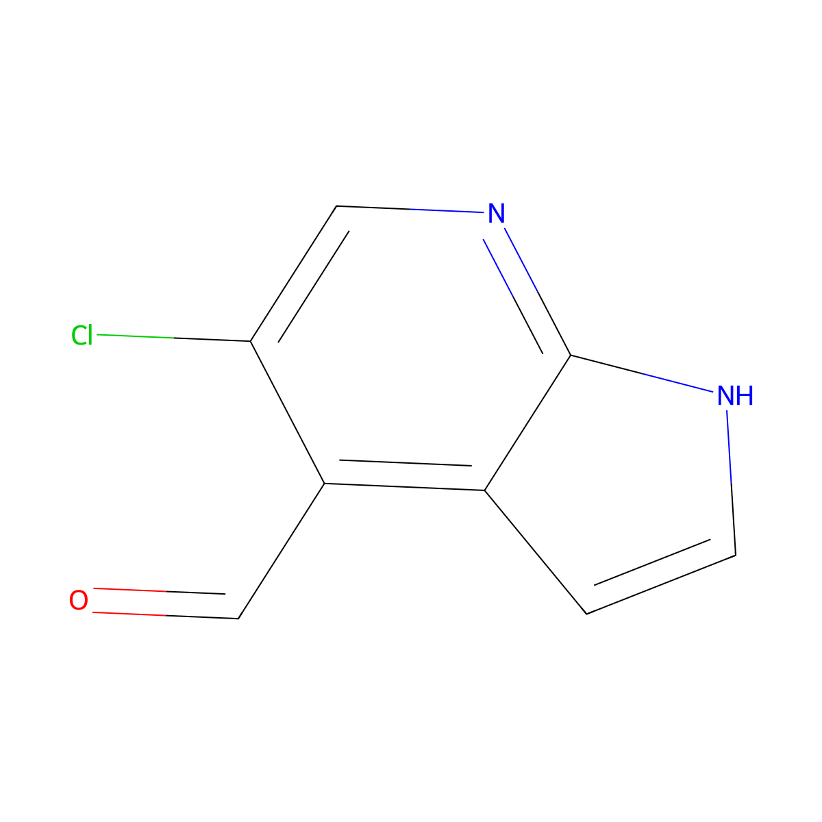 5-Chloro-1H-pyrrolo[2,3-b]pyridine-4-carbaldehyde molecular structure, CAS 1015610-39-5