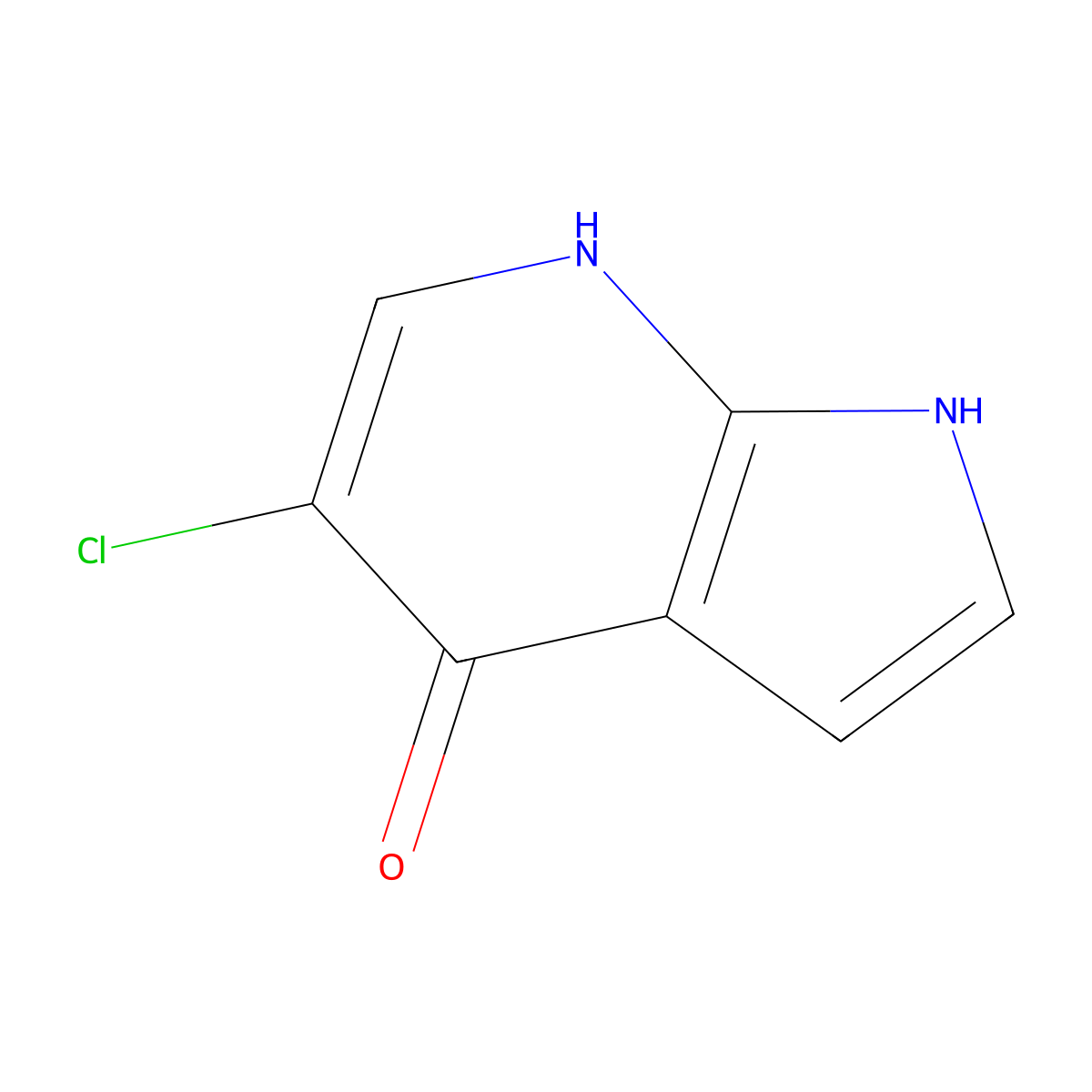 5-Chloro-1,7-dihydro-4H-pyrrolo[2,3-b]pyridin-4-one molecular structure, CAS 1015610-47-5
