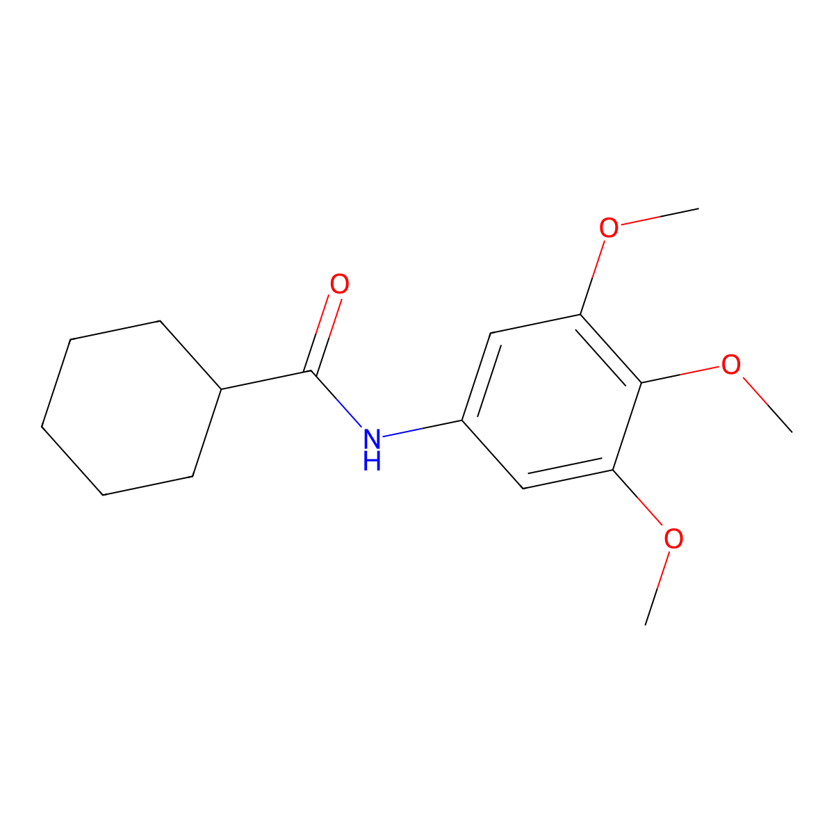 Cyclohexanecarboxanilide, 3',4',5'-trimethoxy- molecular structure, CAS 101564-24-3